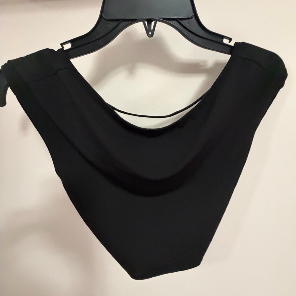 SHEIN Black Draped Cowl Neck Sleeveless Camisole
